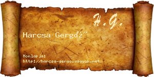 Harcsa Gergő névjegykártya